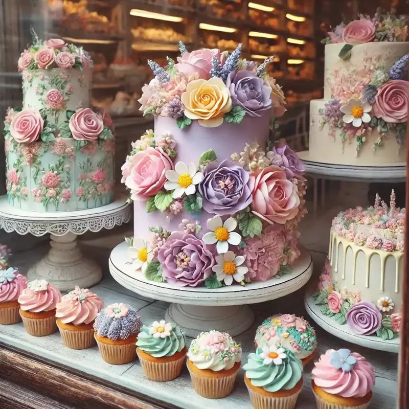 This image shows an AI-generated image of a cake