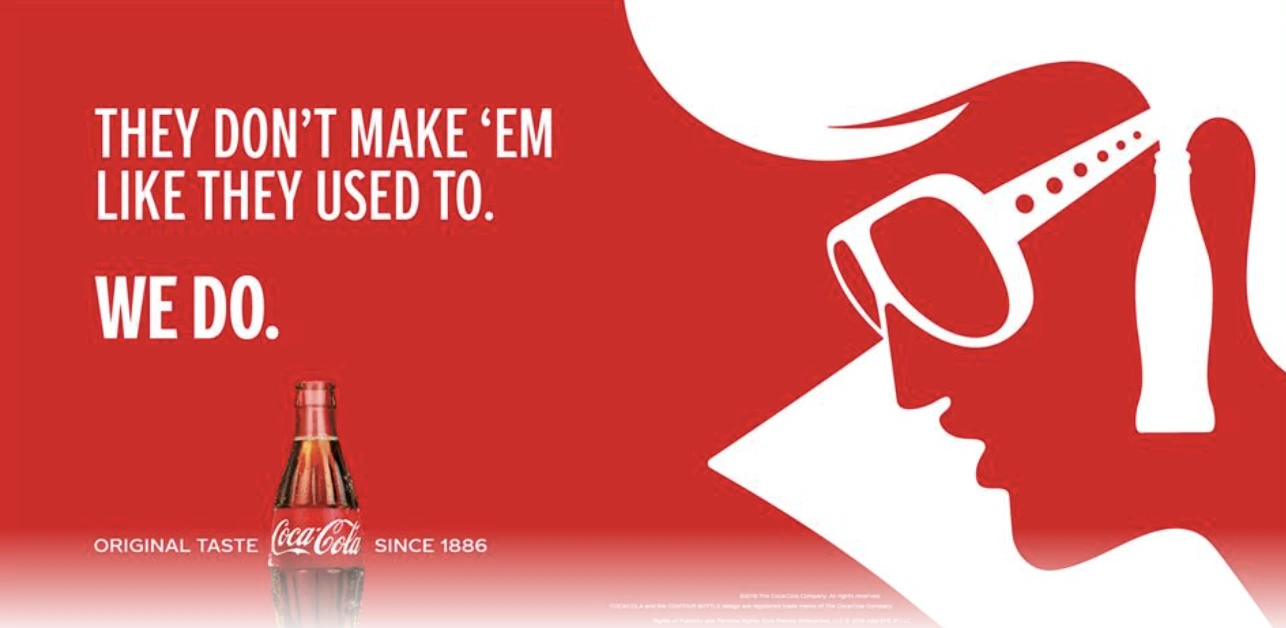 This image shows a screenshot of the Coca Cola Elvis campaign