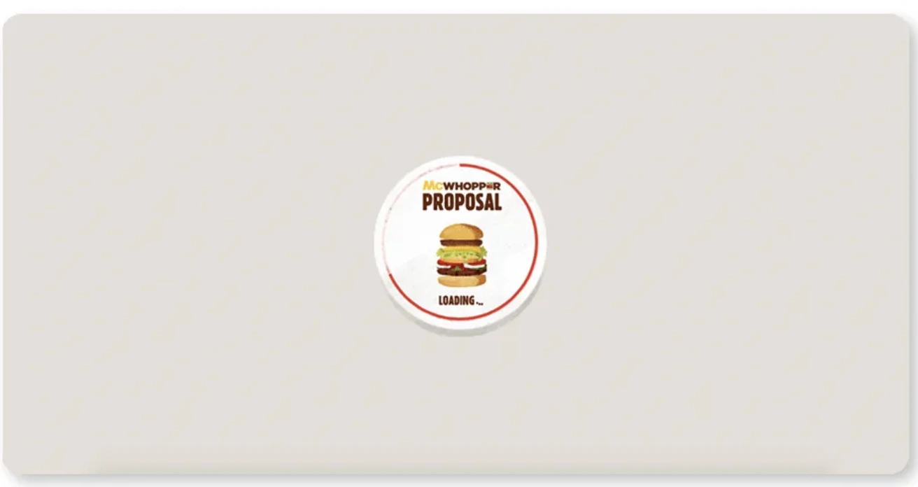 This image shows an example of custom loading screen placed on a landing page