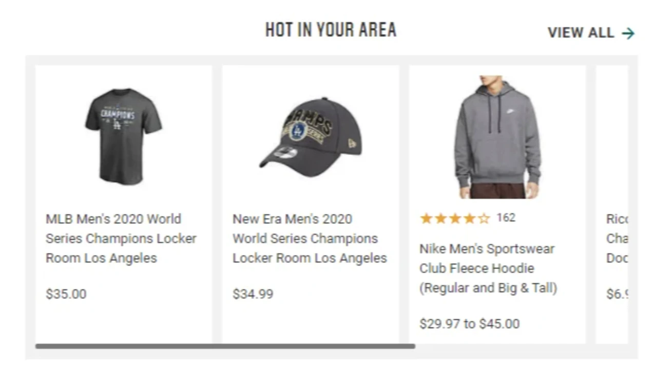 This image shows Dick's Sporting Goods personalization example 