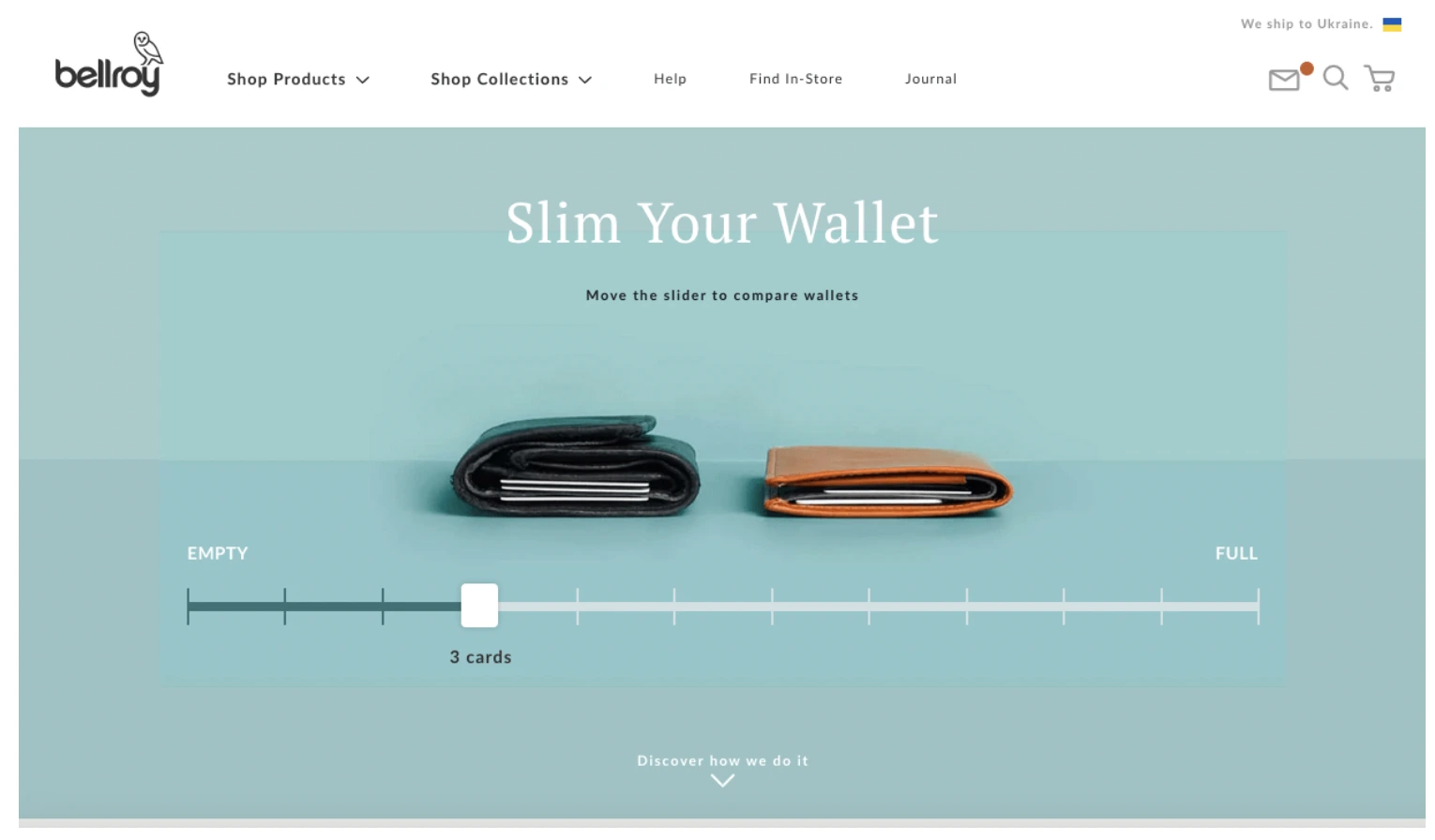 This image demonstrates a screenshot of an interactive animation placement on a landing page