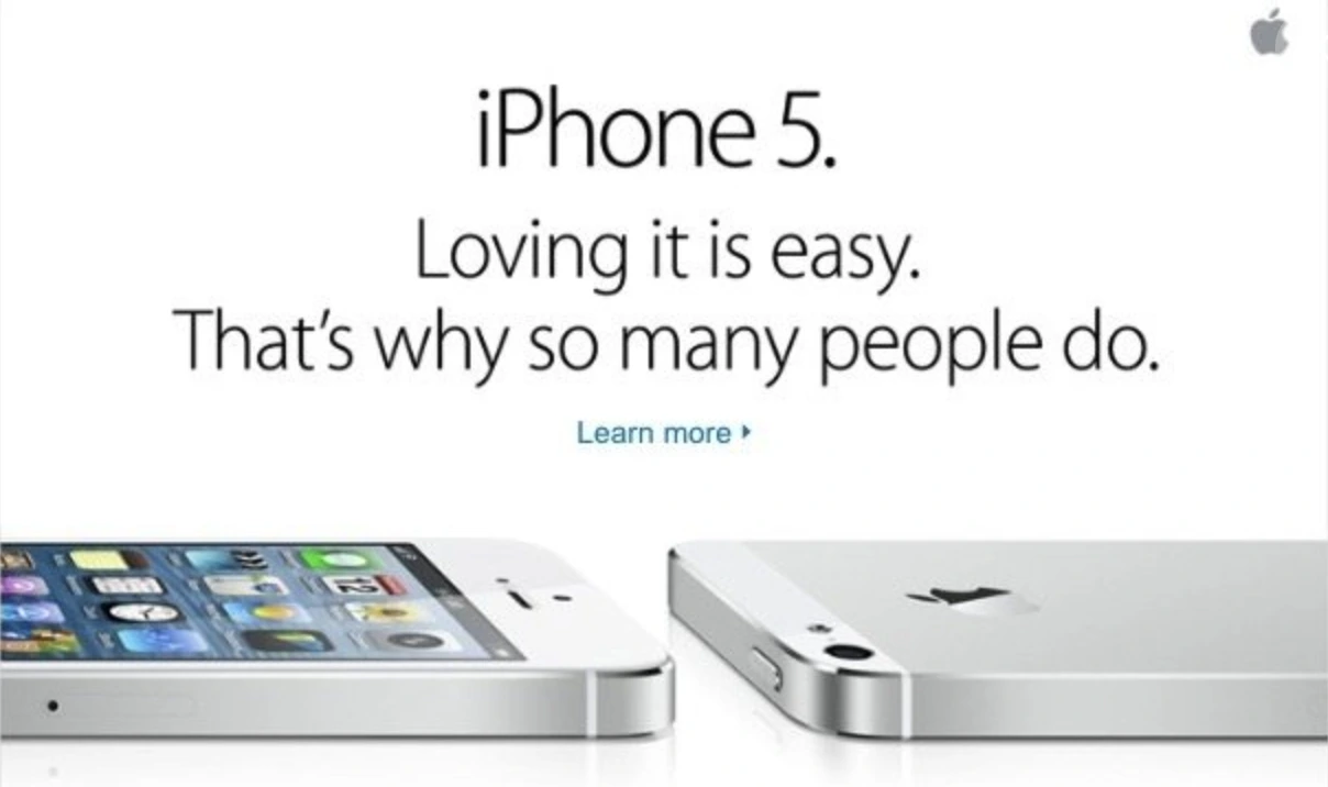 This image shows a screenshot of a promo campaign for Apple iPhone 5