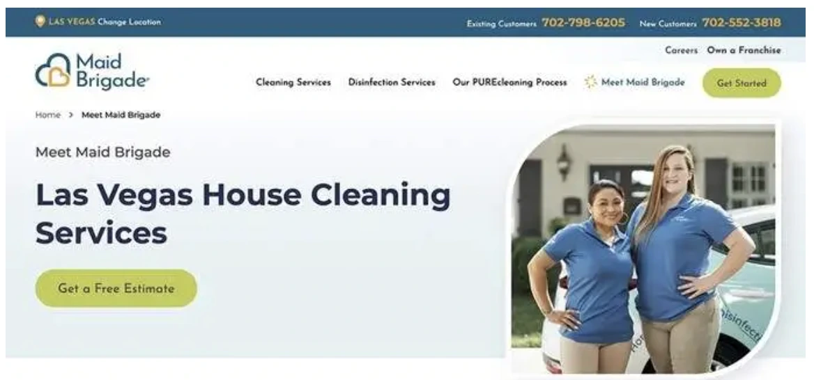 This image demonstrates a location-based dynamic content shown on a landing page