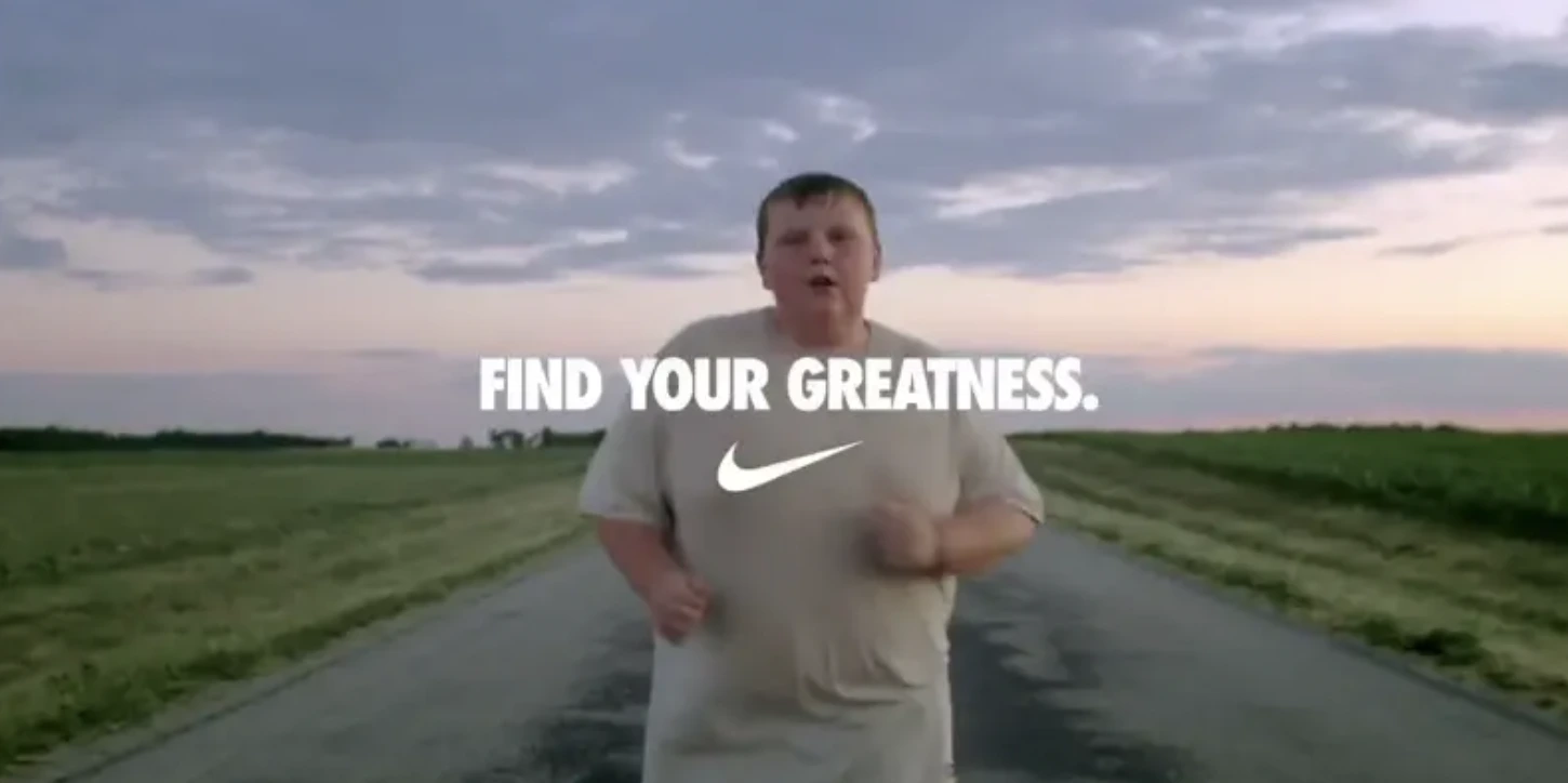 This image shows a screenshot fo the Just Do It inspirational campaign