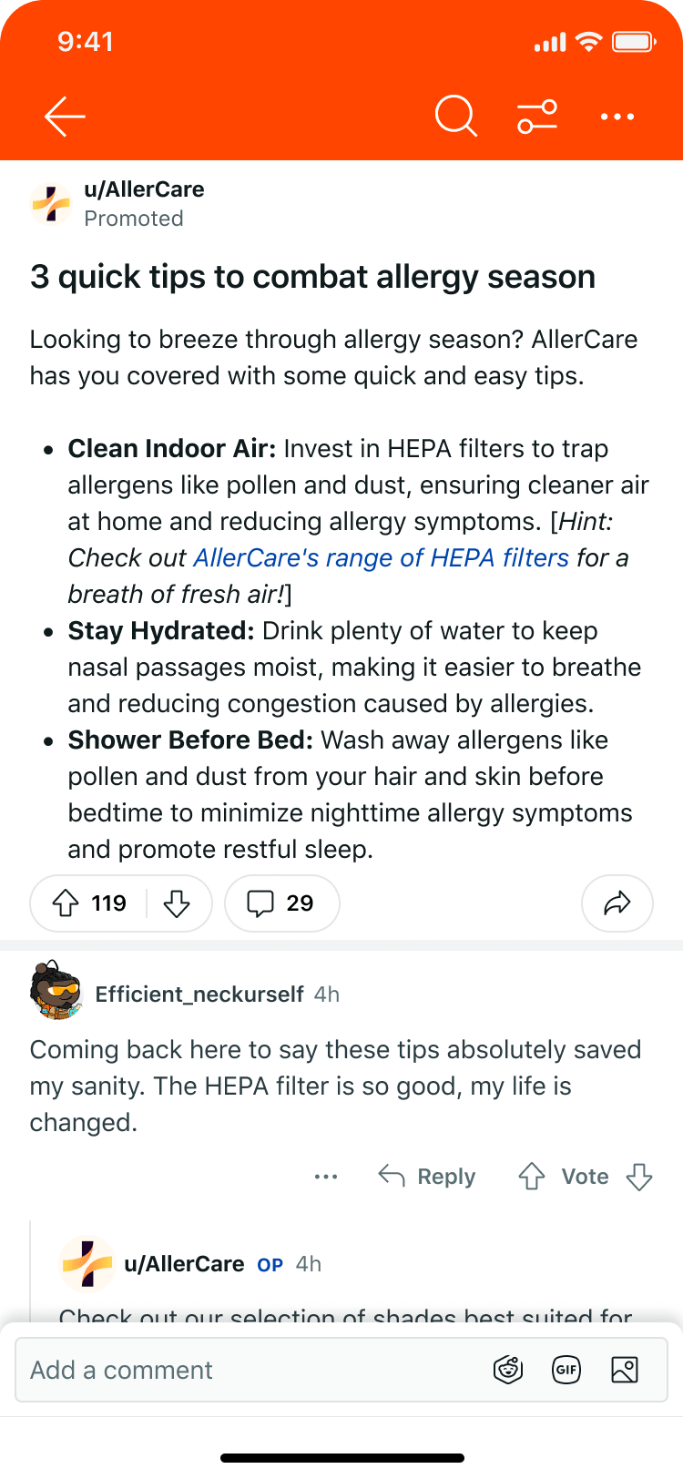 This image shows an example of a free-form ad that may combine text, images, and videos in a creative way that resonates with Reddit's unique audience