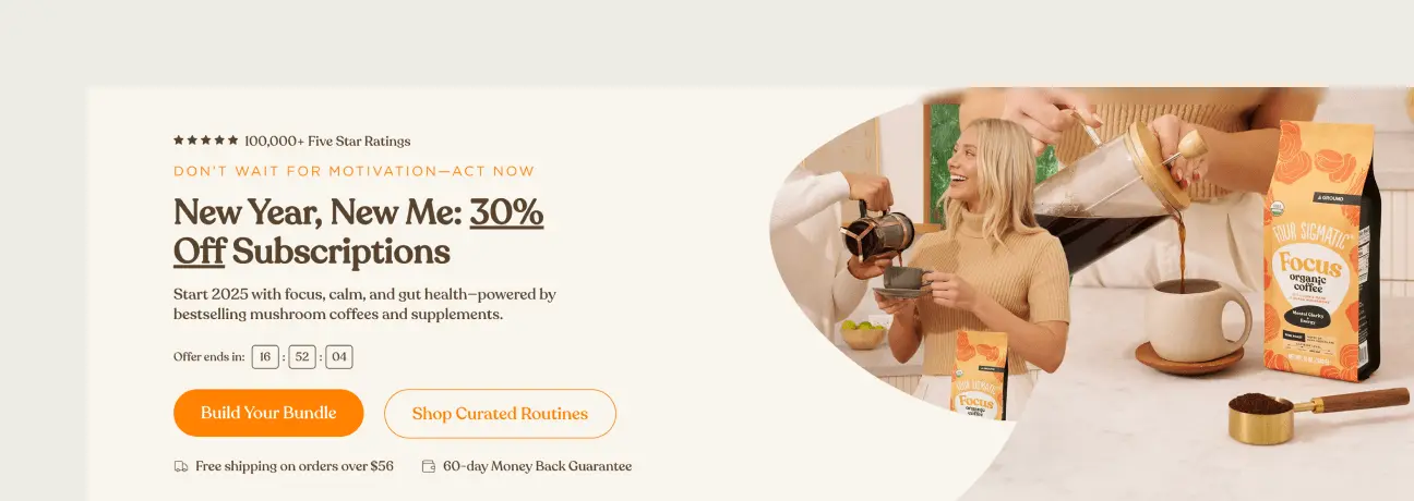 This image shows landing page hero image example.