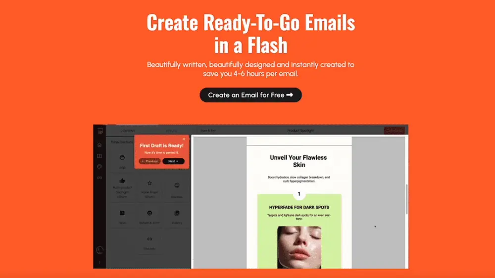 This image shows landing page hero image example.