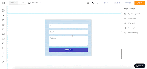 This gif shows Instapage responsive templates.