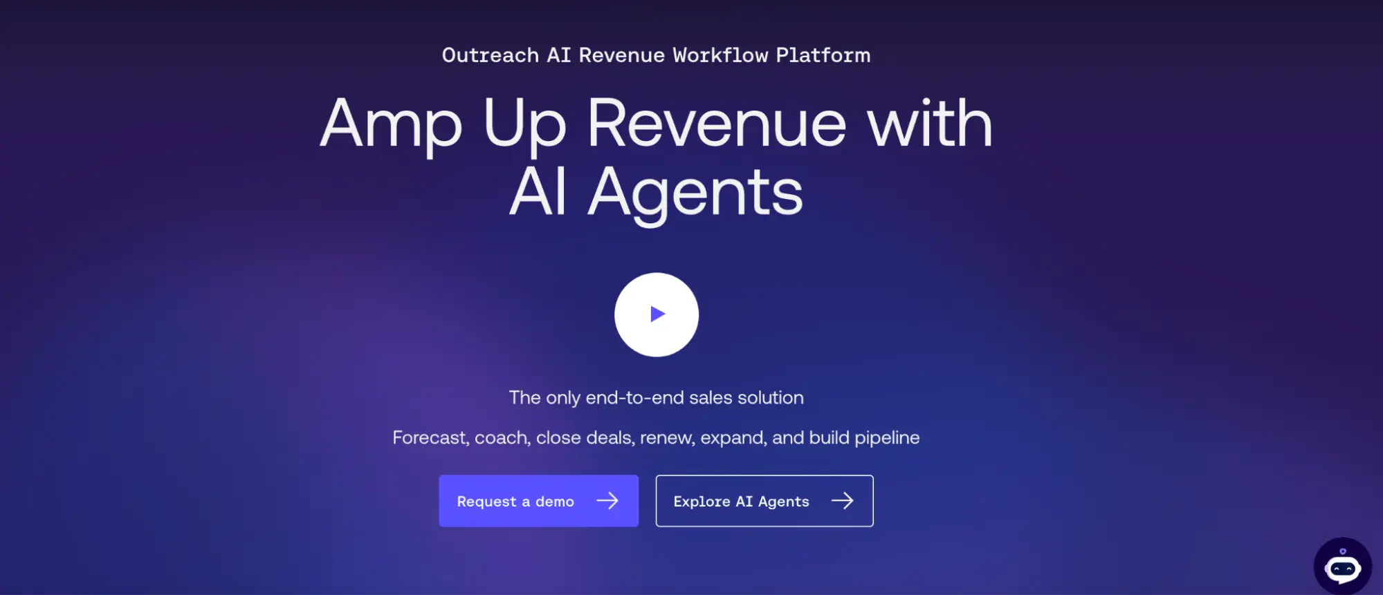 This image shows Outreach AI landing page example.