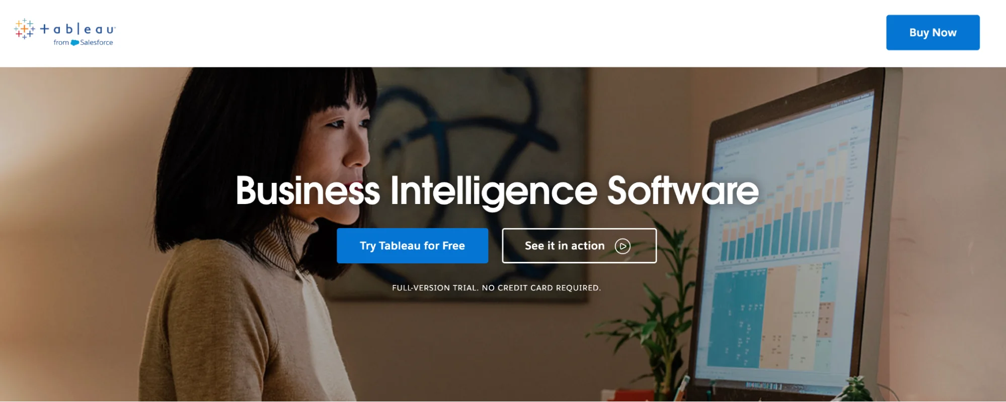 This image shows tableau landing page example.