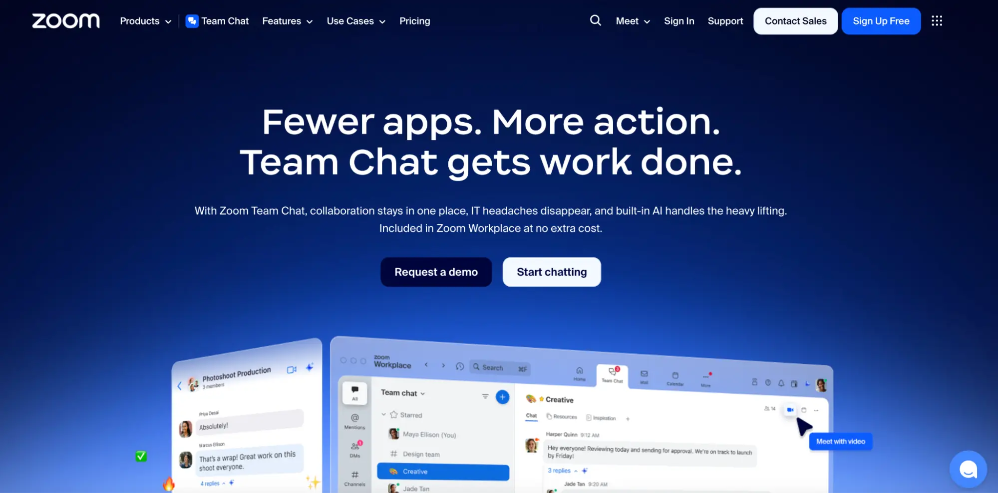 This image shows zoom landing page example.