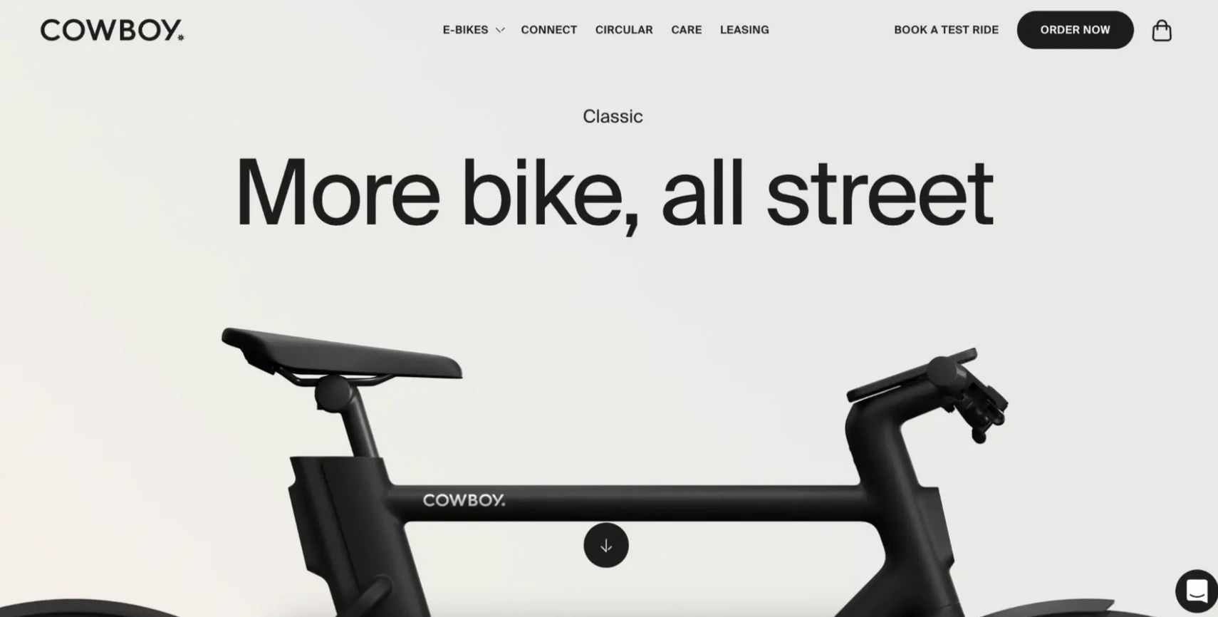 This image shows Cowboy4 product landing page example.