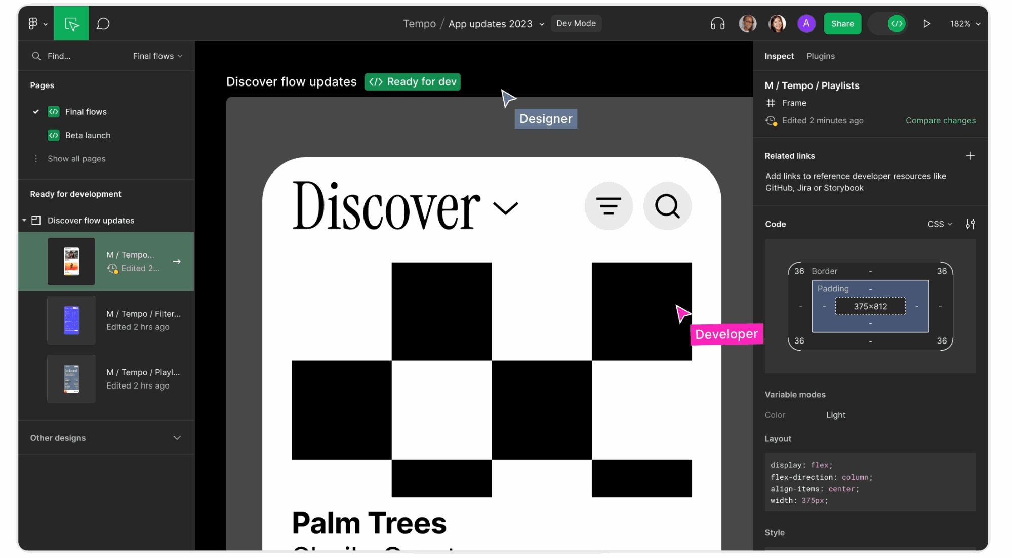 This image shows Figma product landing page example.