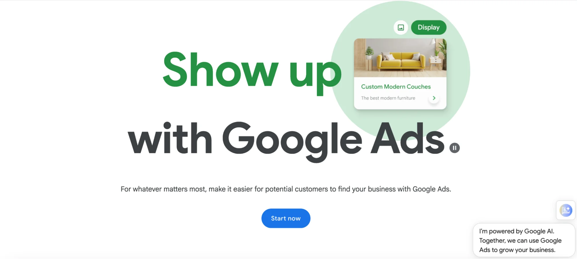 This image shows Google search ads platform.