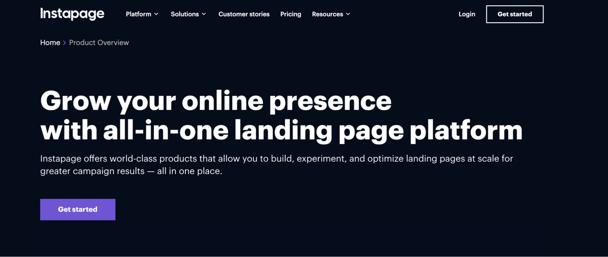 This image shows Instapage is the Best landing page builder.