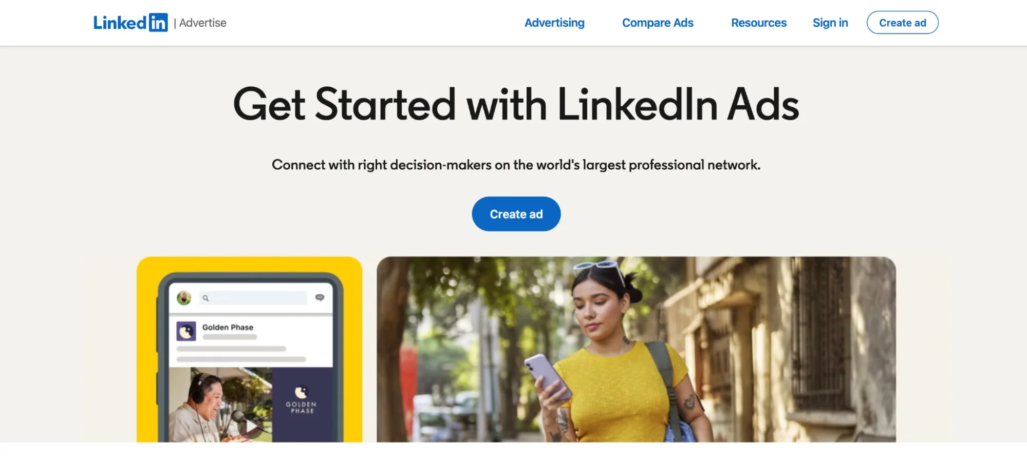This image shows Linkedin ads platform.