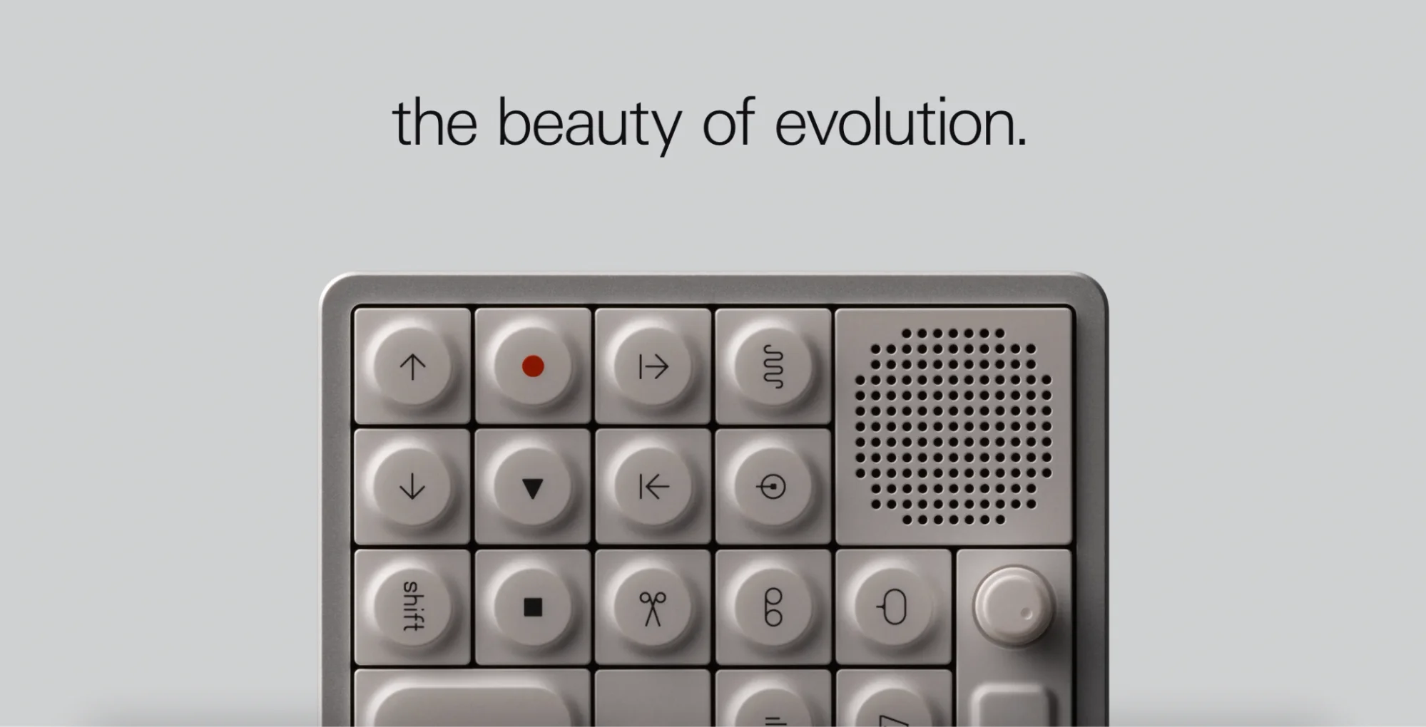 This image shows Teenage Engineering product launch landing page example.