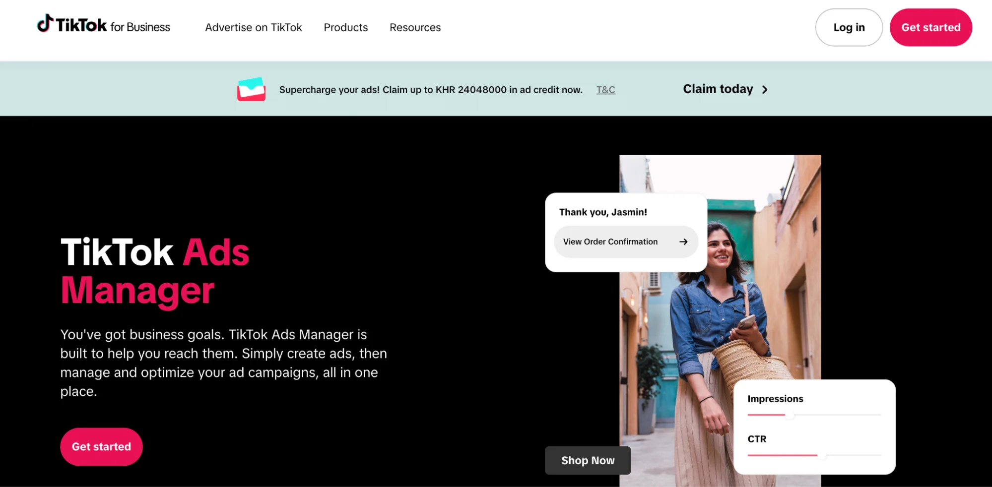 This image shows TikTok advertising platform.