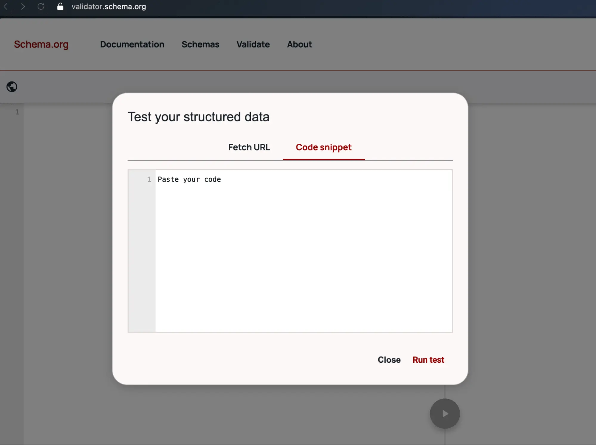 This image shows how to validate Schema markup.