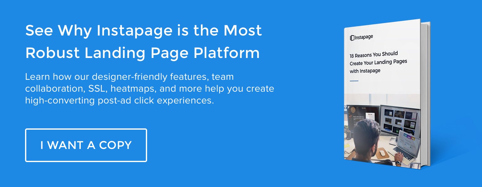 blog CTA Instapage use reasons