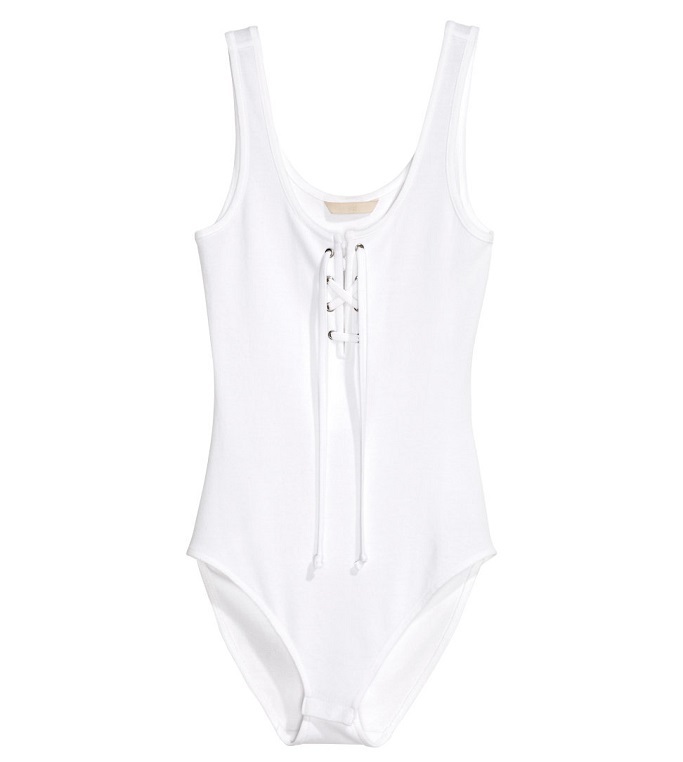 h&m white bodysuit