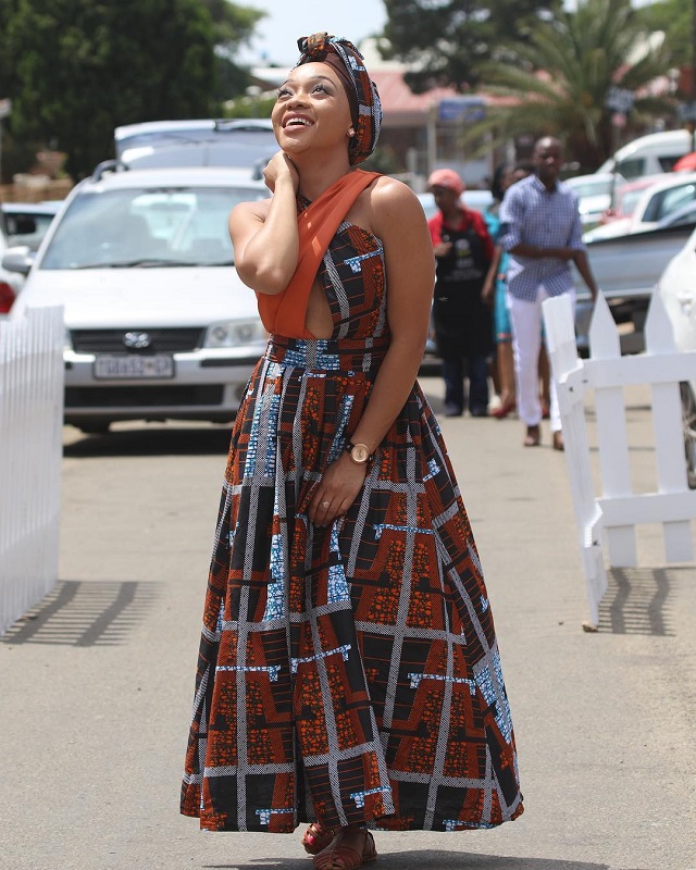 Celebs In Khosi Nkosi Afro Print Gear