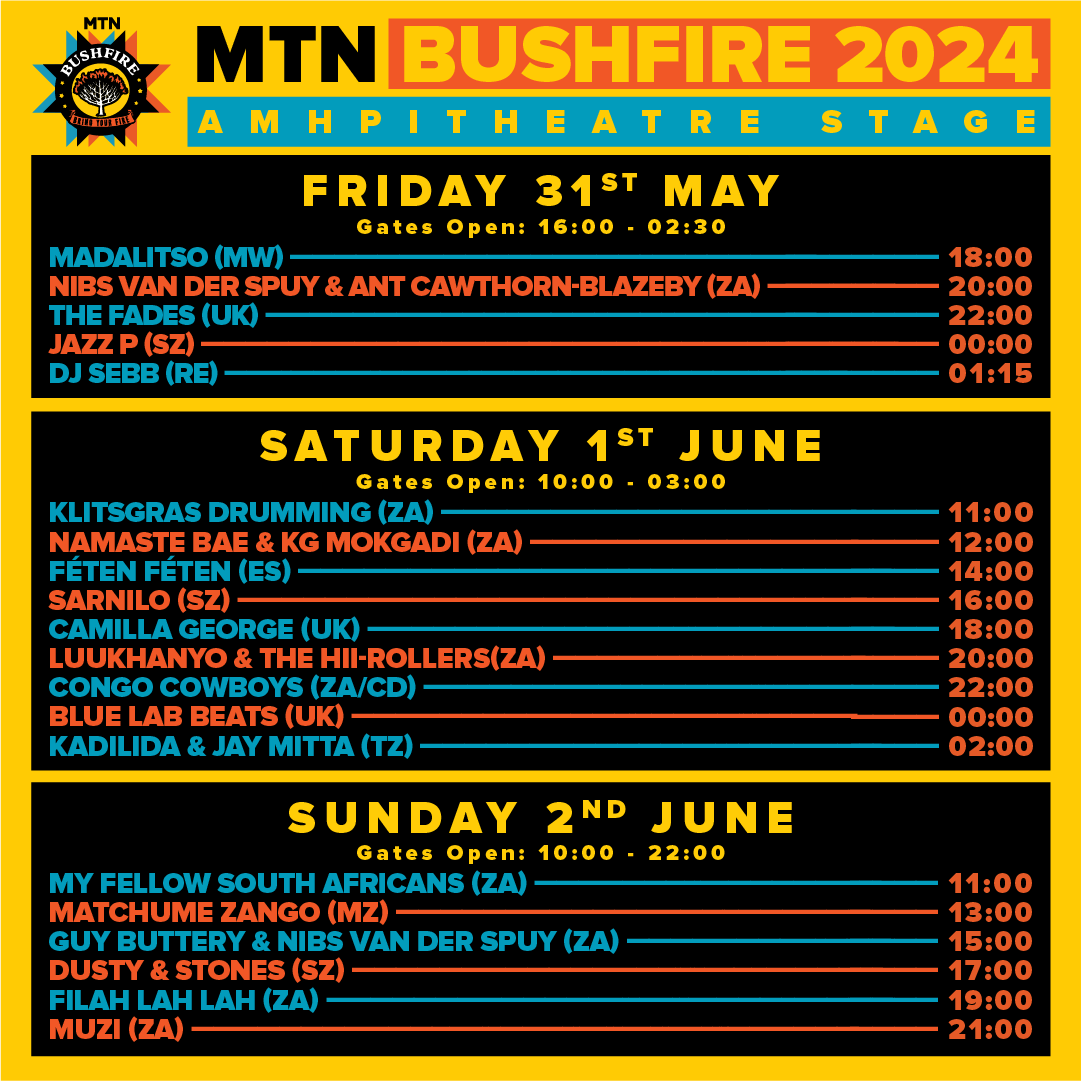 MTN Bushfire 2024 Festival Full Programme Announced Zkhiphani