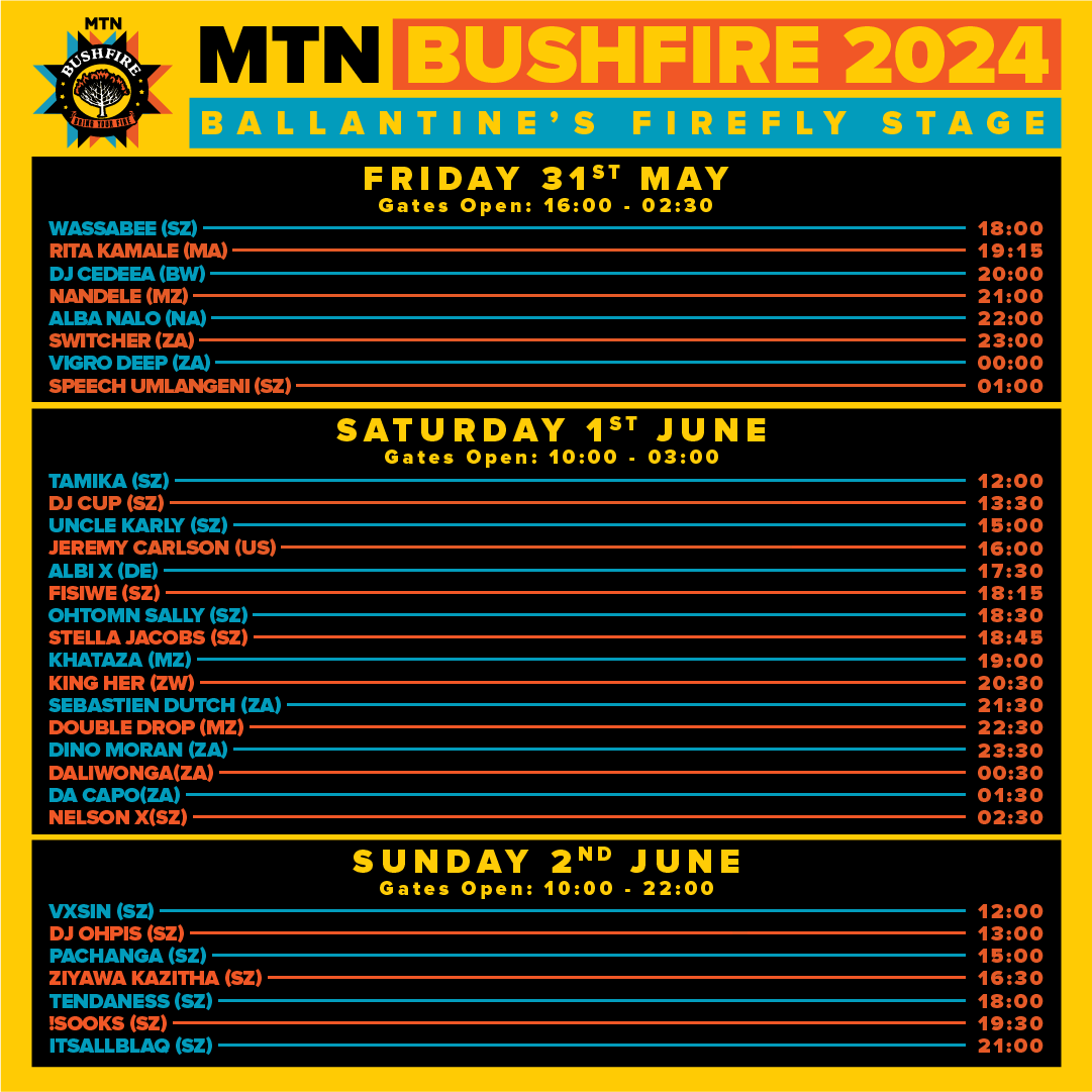 MTN Bushfire 2024 Festival Full Programme Announced Zkhiphani