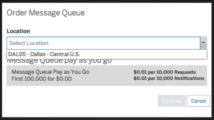 SoftLayer Customer Portal Message Queue