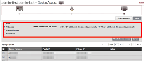SoftLayer Customer Portal User Settings