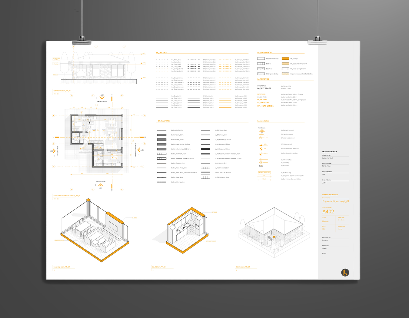 Architecture Template Basic mockup