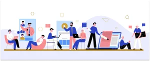 Technology stack for SmartLearn AI-powered school management app including iOS, Android, Realm, and Firebase