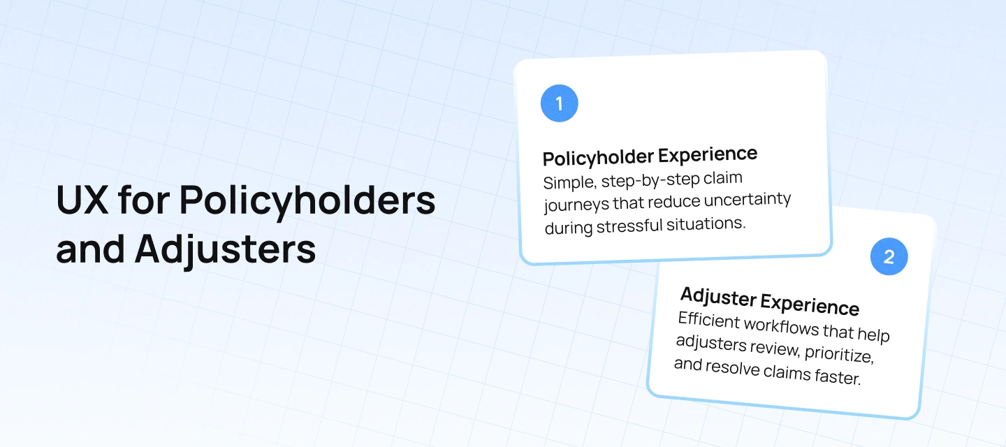 Designing for Two Very Different Users Adjusters and Policyholders