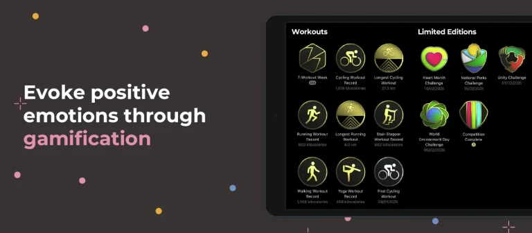 Evoke positive emotions with gamification elements