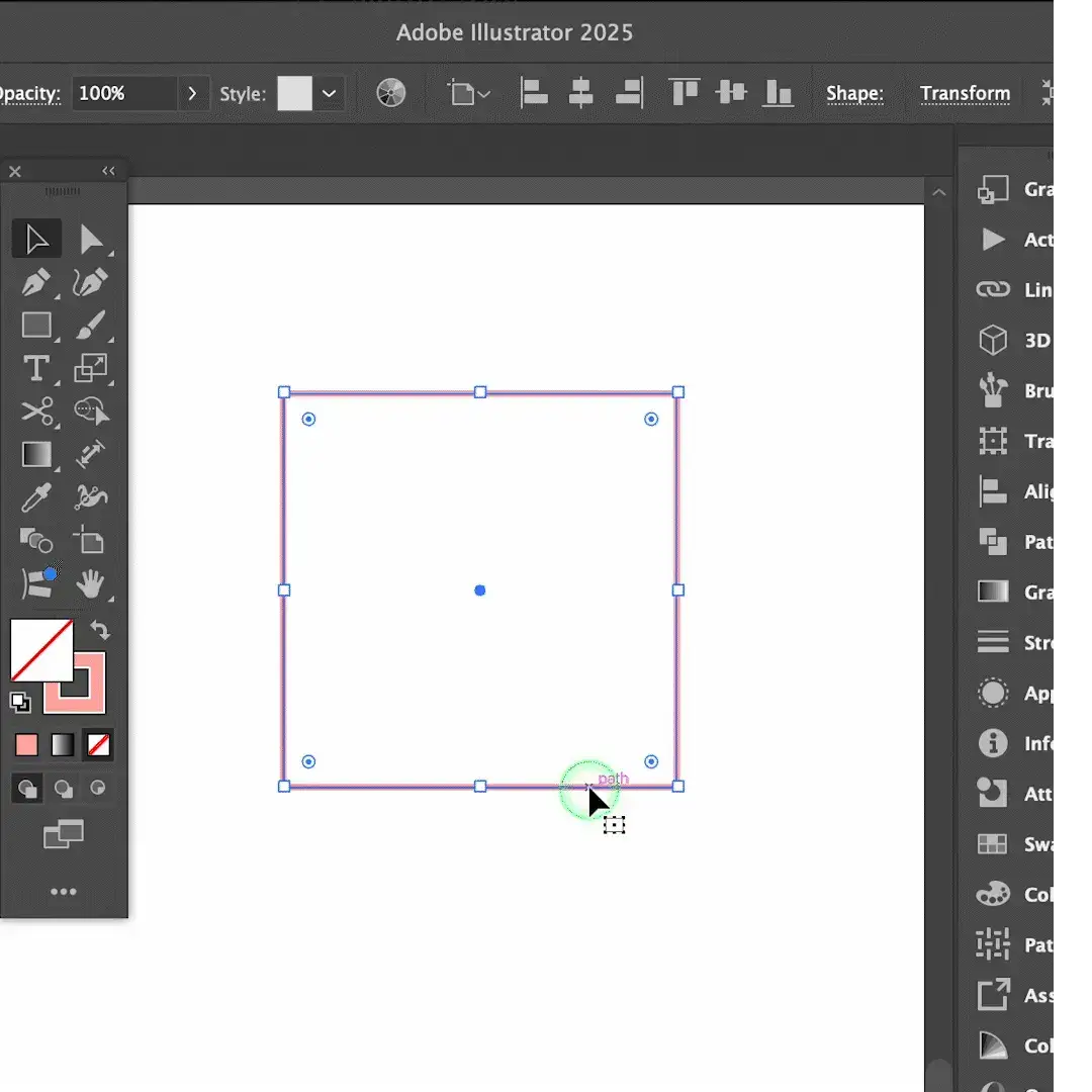 Illustrator shortcut Keys: Width tool