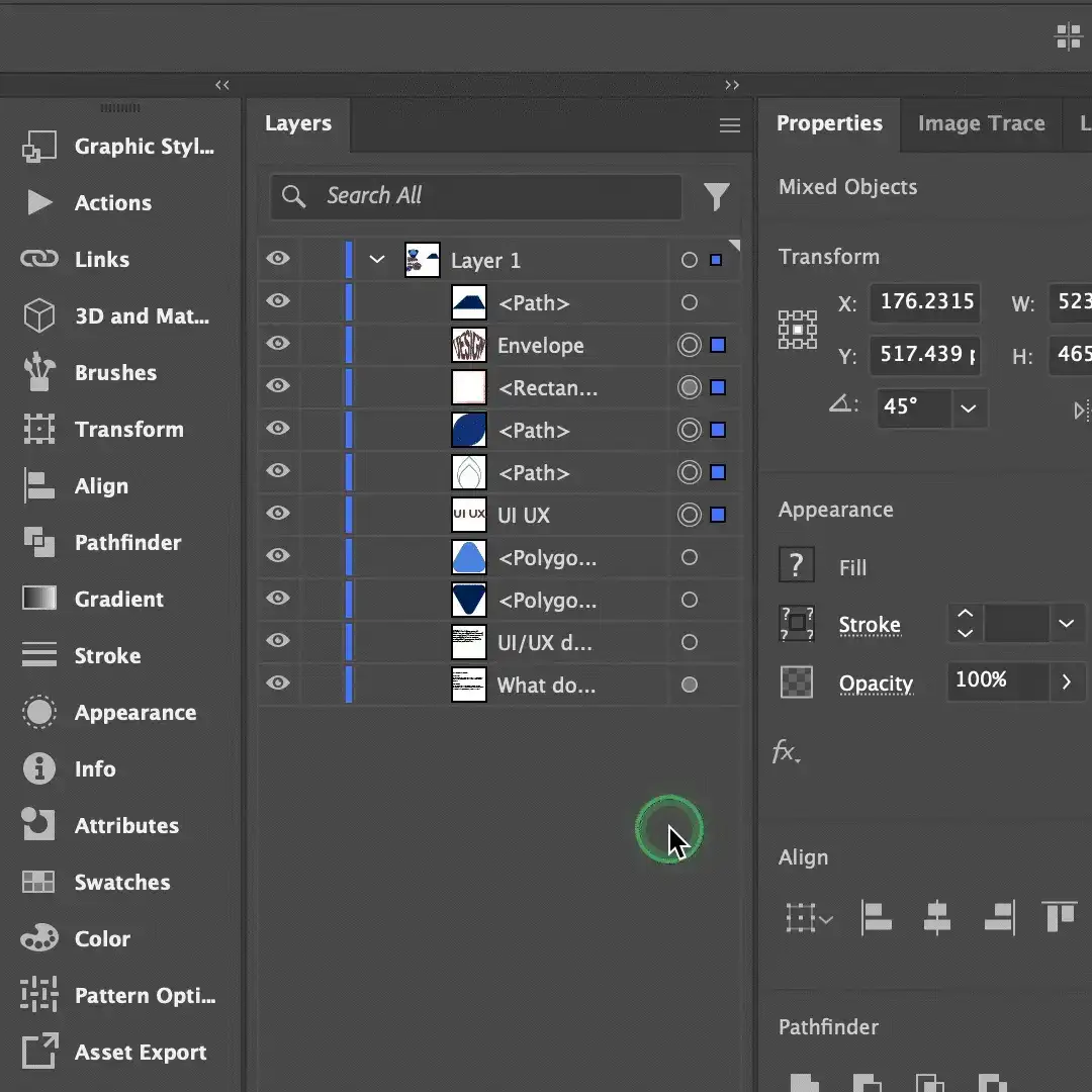Illustrator shortcut Keys: Lock layer