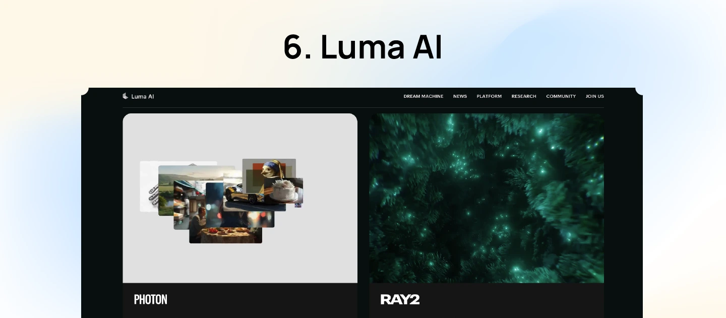 Luma AI tool