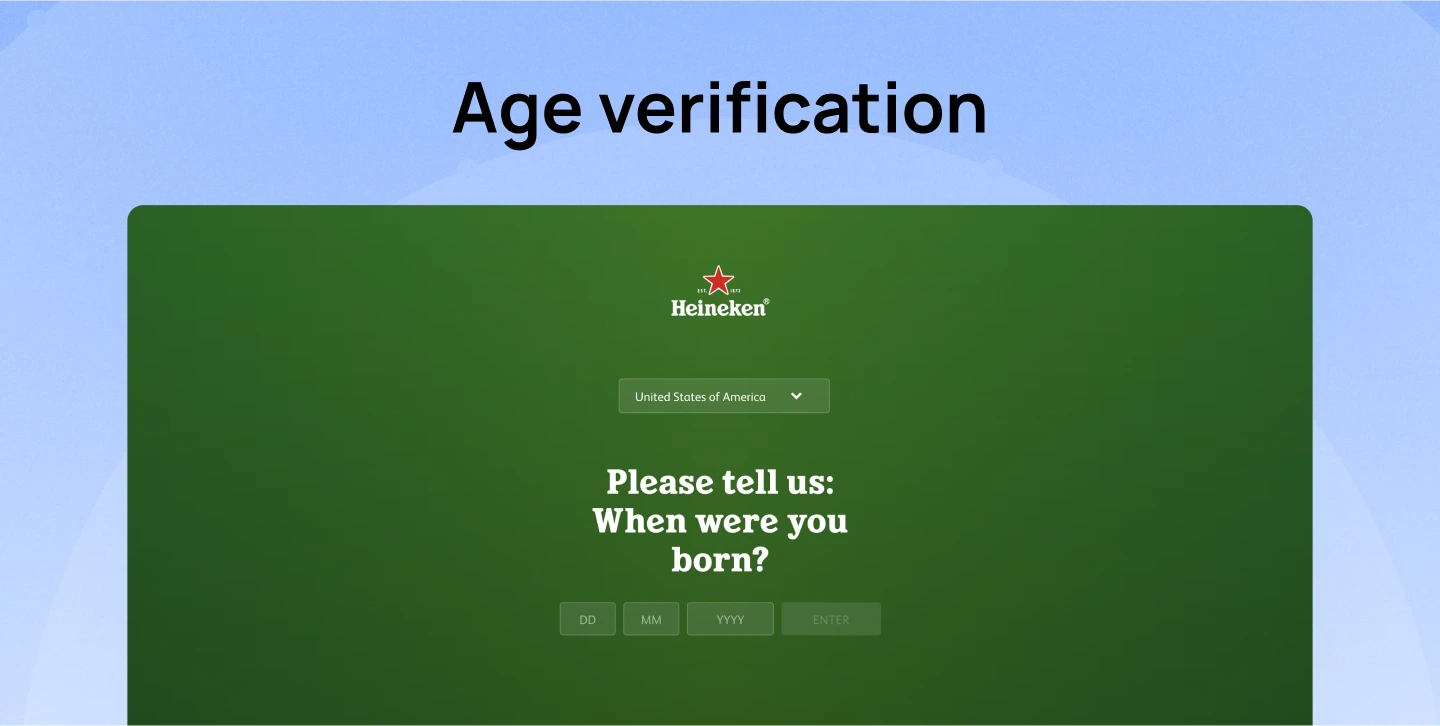 Age Verification - Splash Page