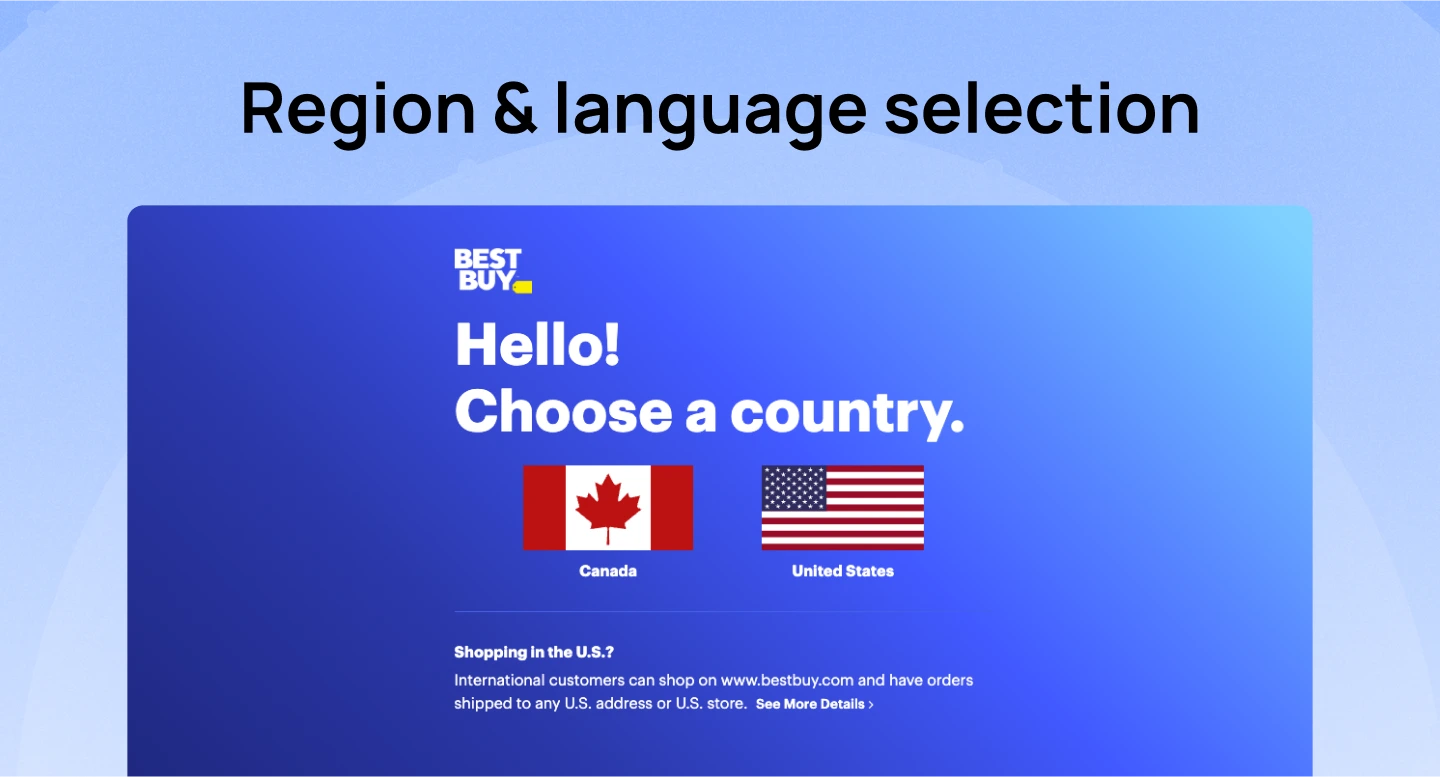 Region and Language Selection
