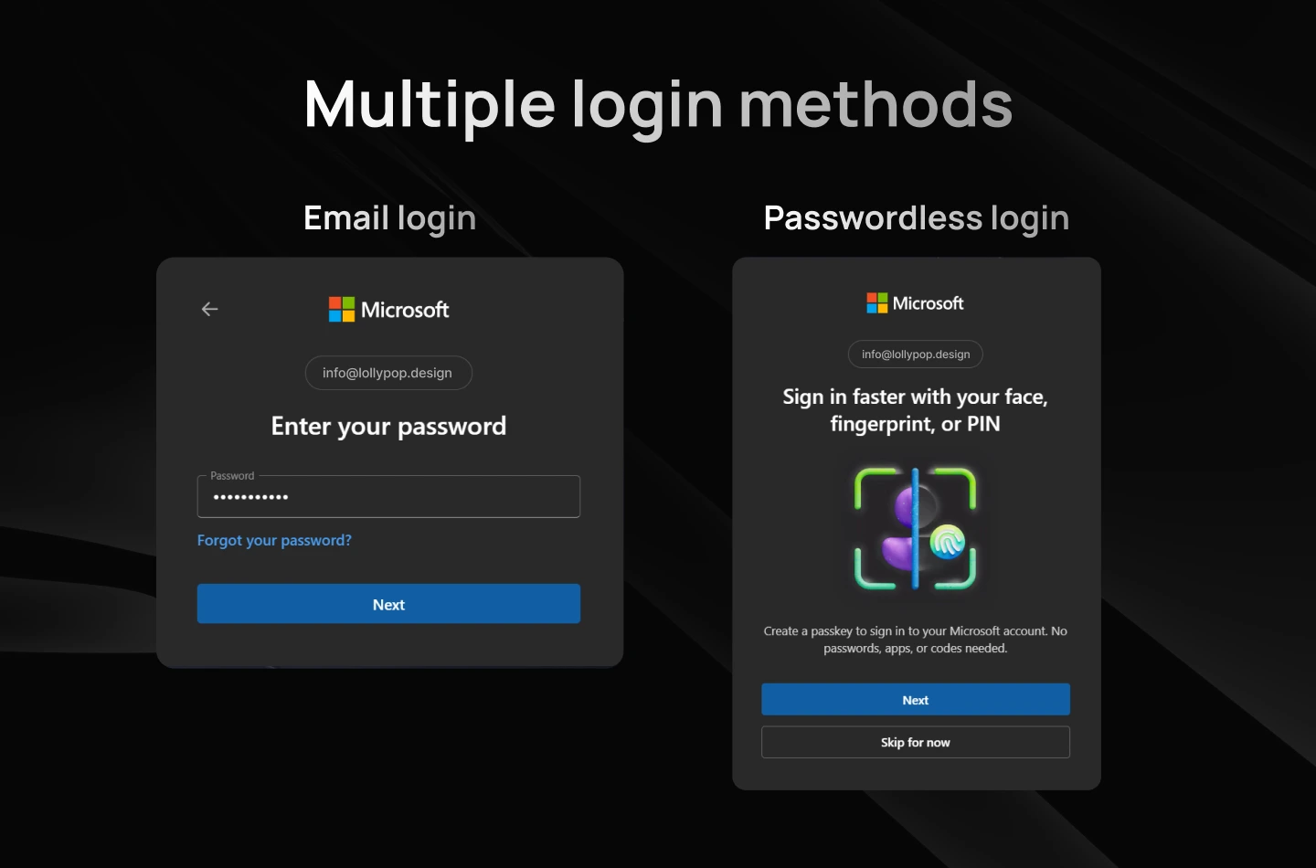 Multiple-login-methods