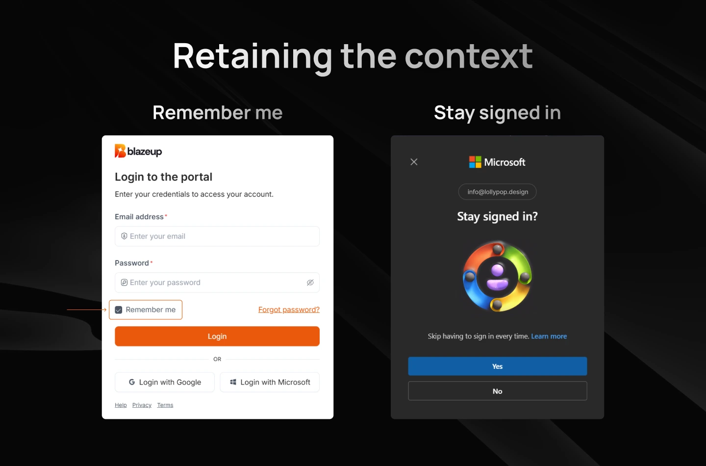 Retaining the context