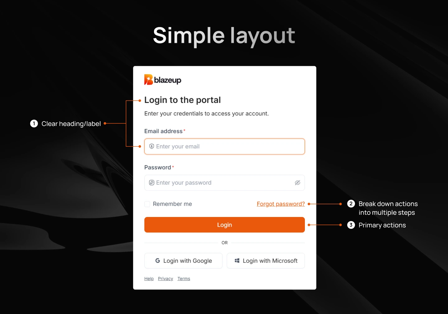 Simple layout - Login page design