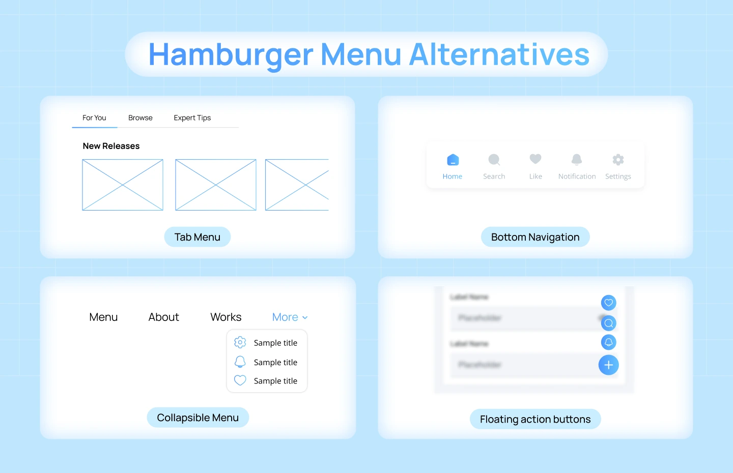 Hamburger Menu Alternatives