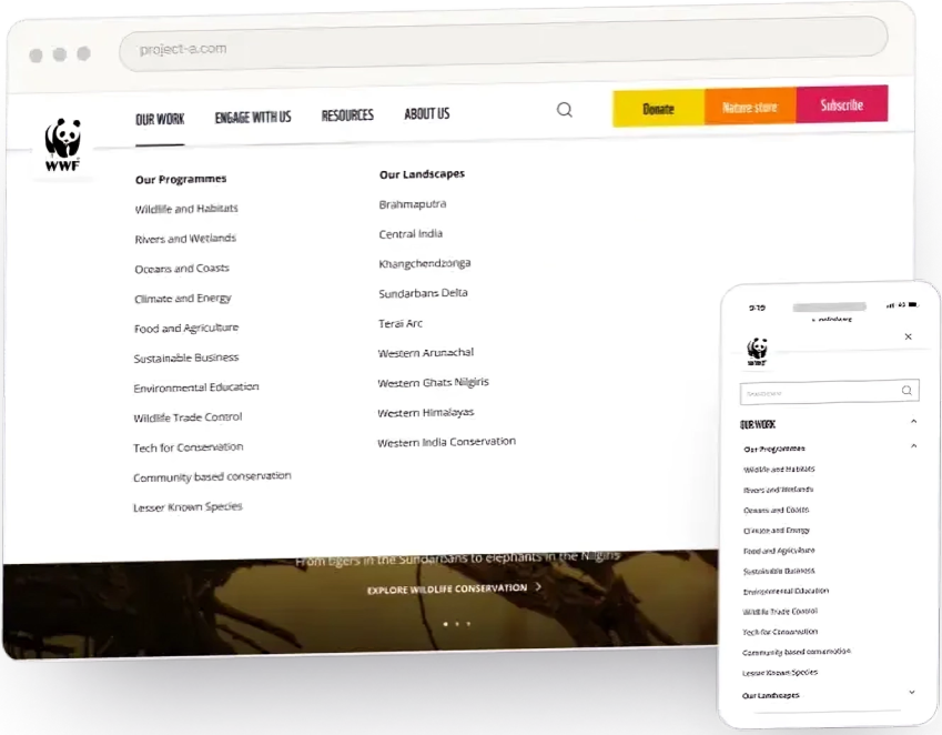 mega menu