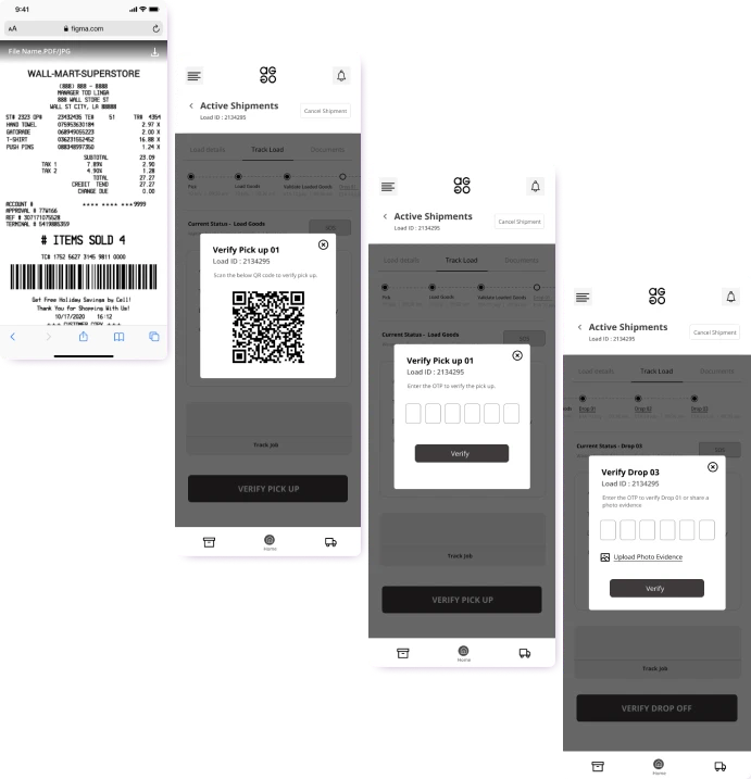 Pick Up & Delivery Verification