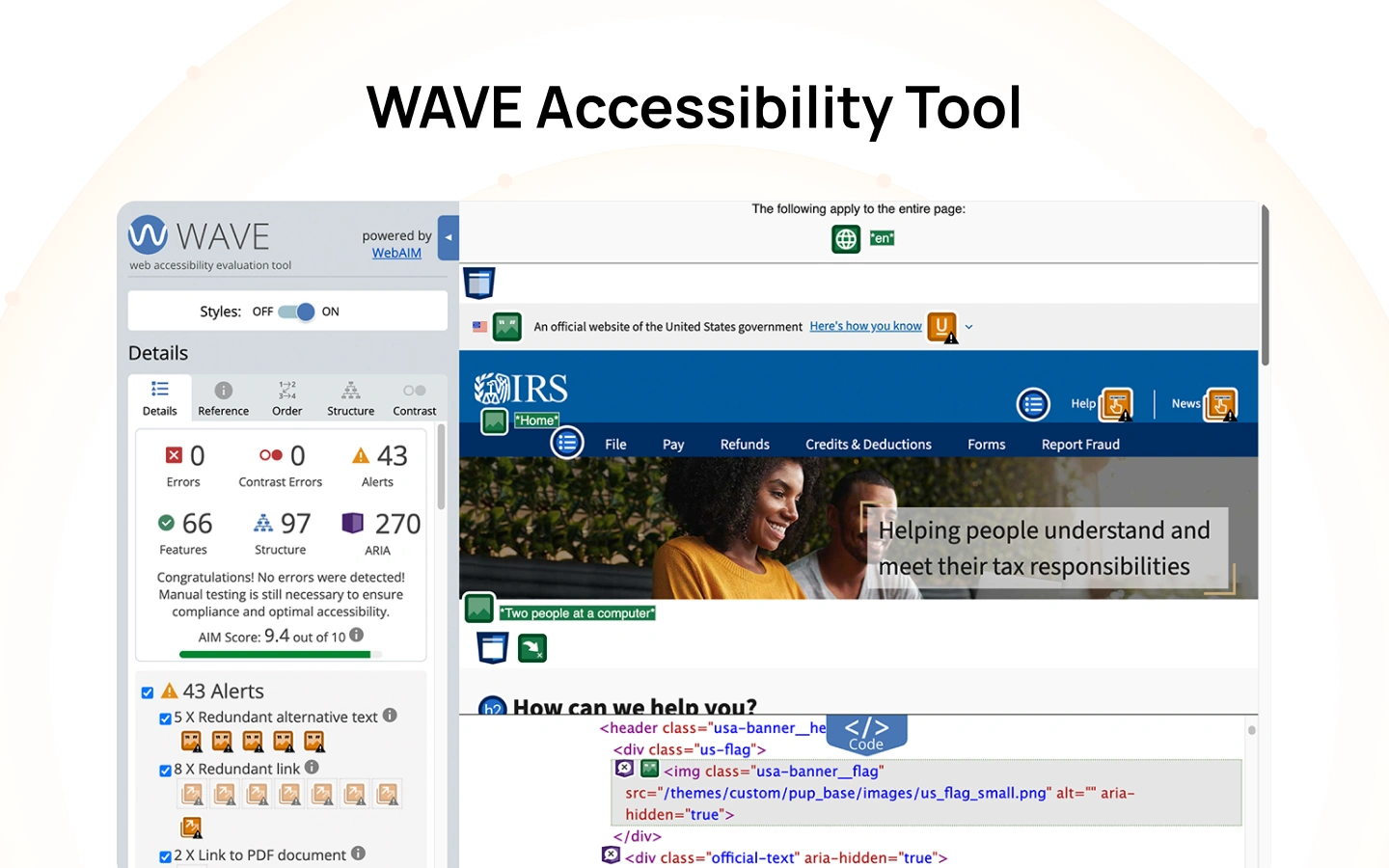WAVE Accessibility Tool