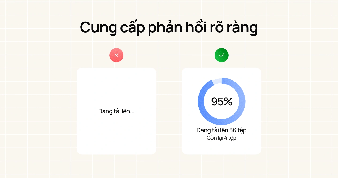 Cung cấp phản hồi rõ ràng