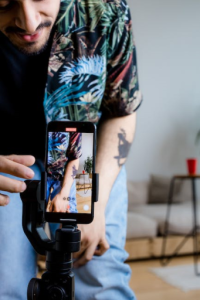 A Man Using Smartphone