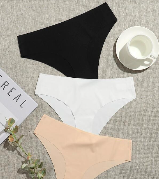 Black/White 3pack Seamless Panty Set (Talla S)