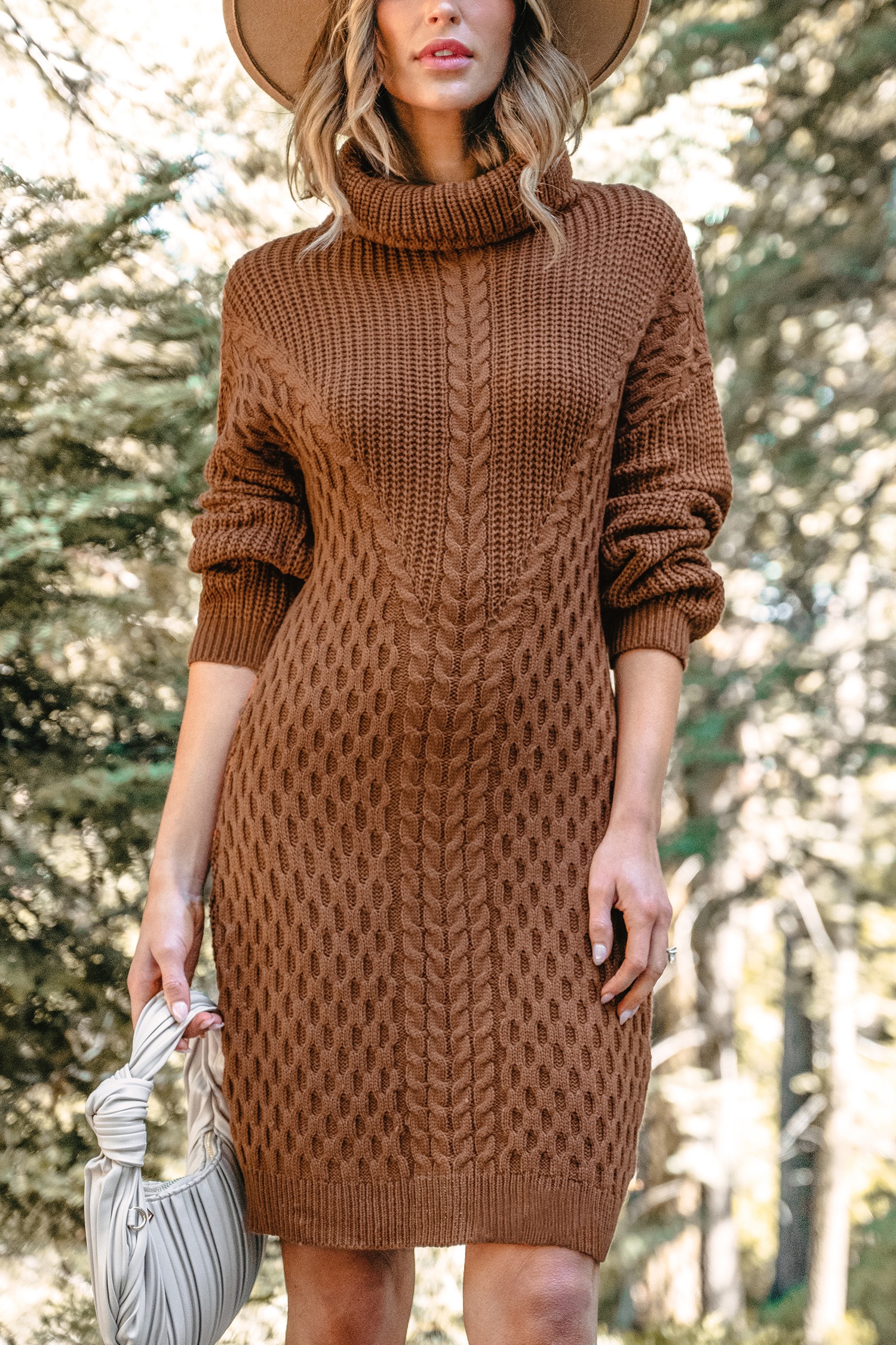 Drop Sleeve Turtleneck Sweater Dress (Talla L)